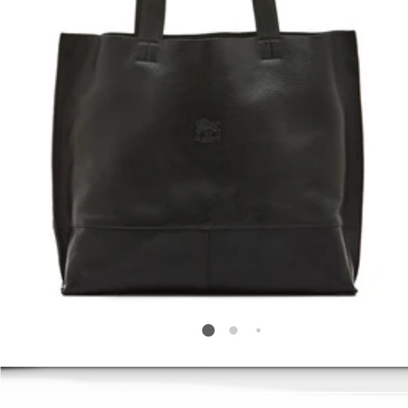 IL Bisonte Black Leather Tote Bag with pouch - Picture 5 of 6